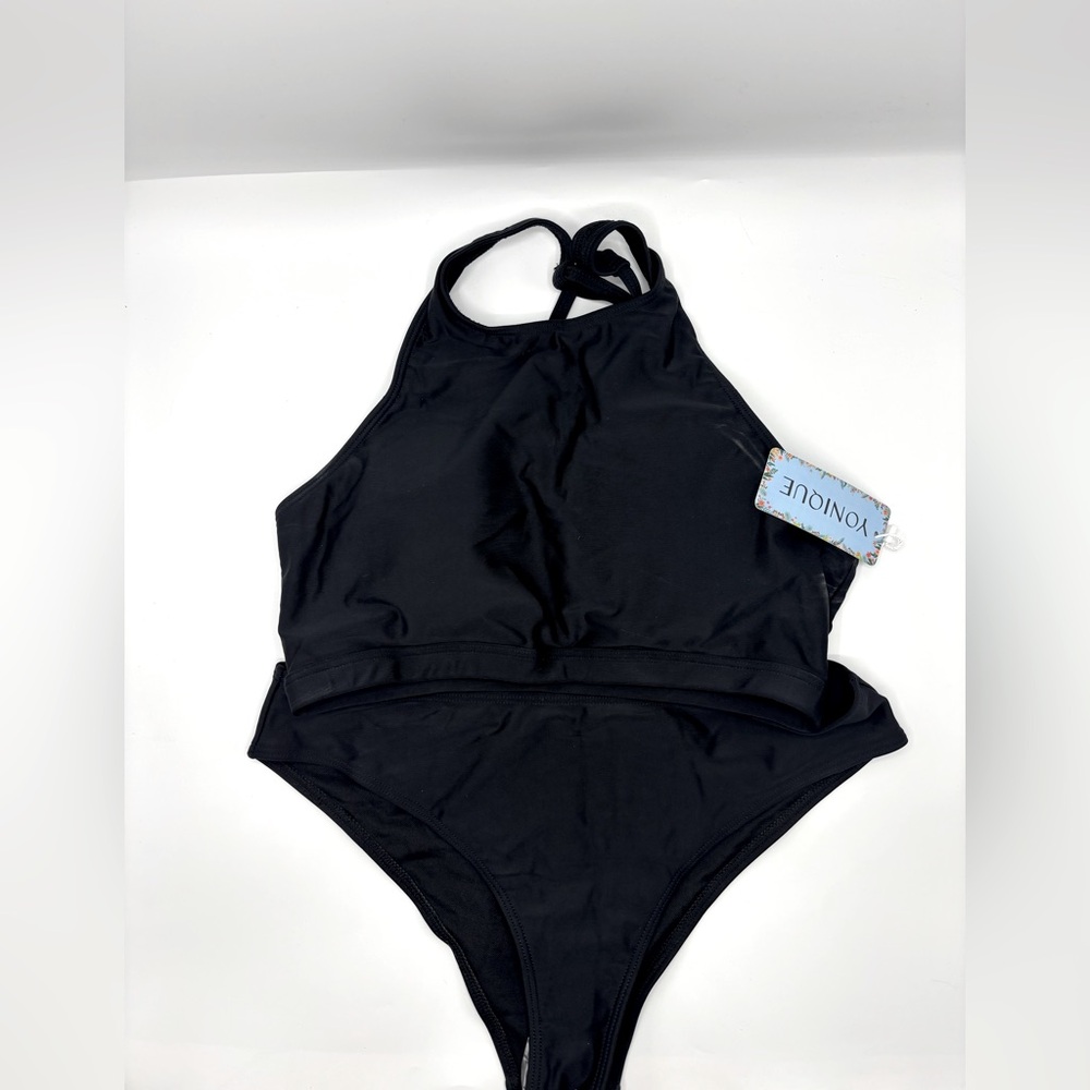 Black High Neck Swimsuit size M